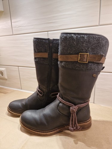 Schwarze braun winterstiefel - schwarze/braun,